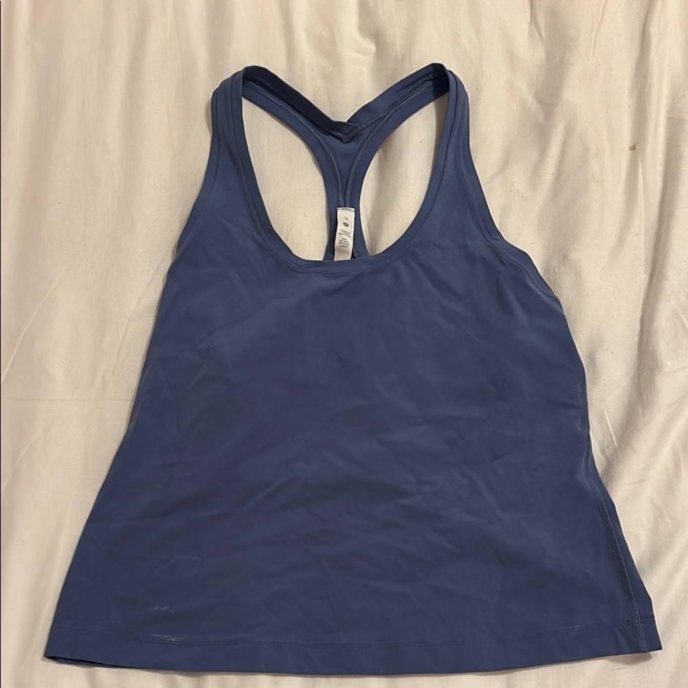 Blue Racerback Tank Top